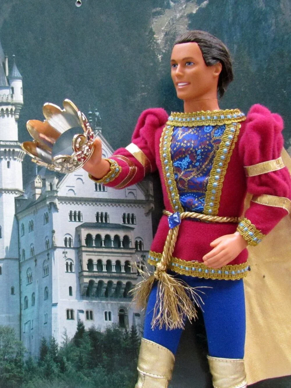 RAPUNZEL'S PRINCE in ORIGINAL OUTFIT w ROOTED HAIR, ROYAL OUTFIT, PRINCE KEN